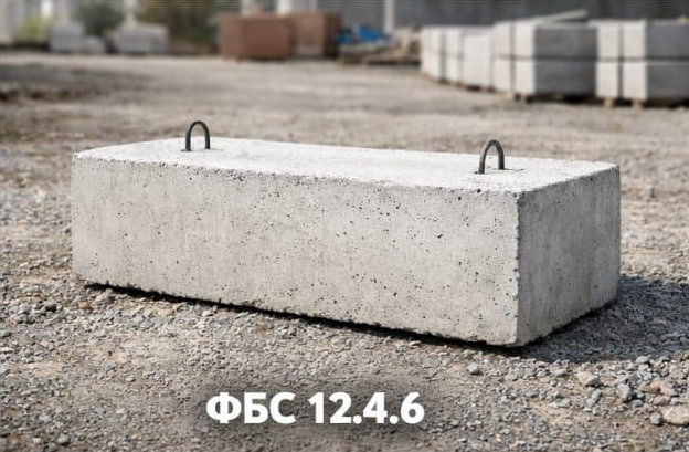 12-4-6 Фундаментные блоки (ФБС) – готовые бетонные или железобетонные изделия, используемые для обустройства основания различных построек. Из них выкладывают ленточный фундамент погребов, технических помещений, неотапливаемых зданий, подвалов и цокольных помещений.