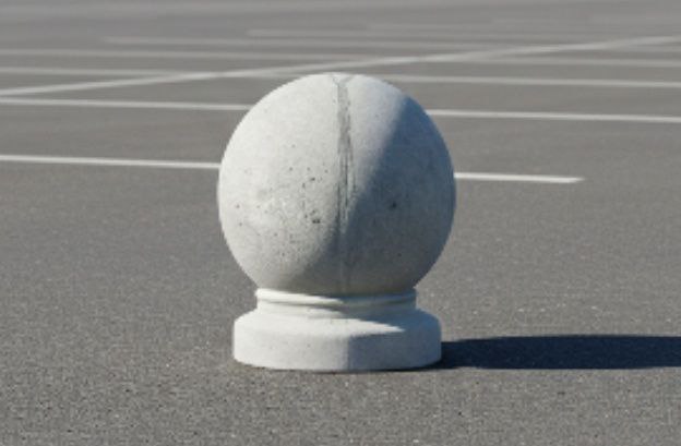 Бетонная парковочная полусфера - бетонное тротуарное парковочное ограждение в виде бетонного полушара (надолба). Устанавливается на поверхность дороги/тротуара для ограничения или организации движения. Такое ограждение не требует особого разрешения для установки, именно по этому широко применяется для ограничения парковки во дворах.